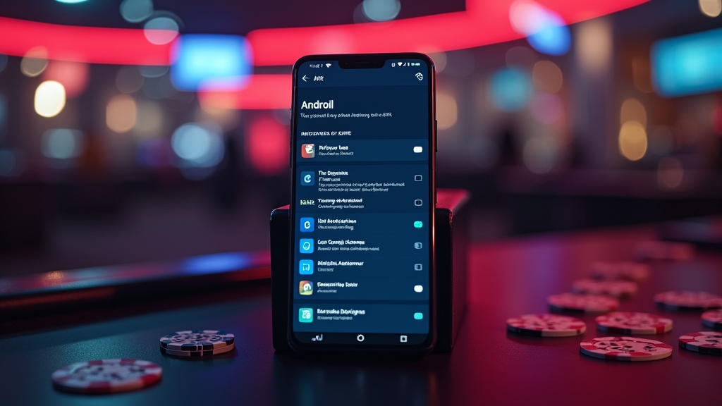Android-telefoon met APK-installatie en update-instellingen
