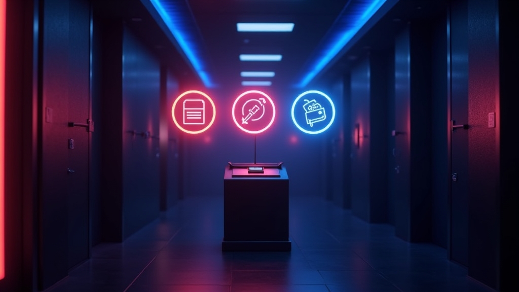 Donkere casino-opstelling met betaalopties voor een snelle opname