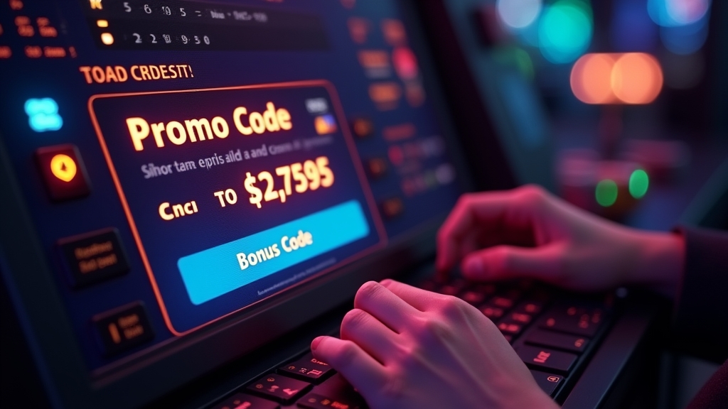 Codeveld en voucherkaart bij een donkere casino-cashier